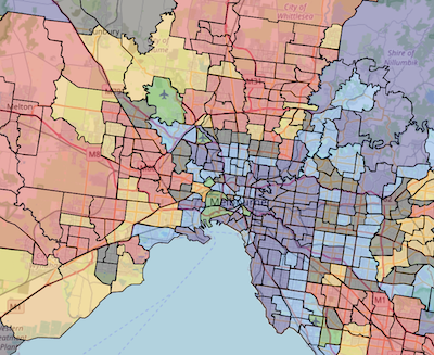 small map showing FRB colors